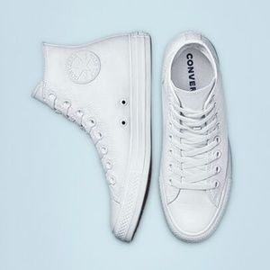 White Monochrome Chuck Taylor All Star Converse